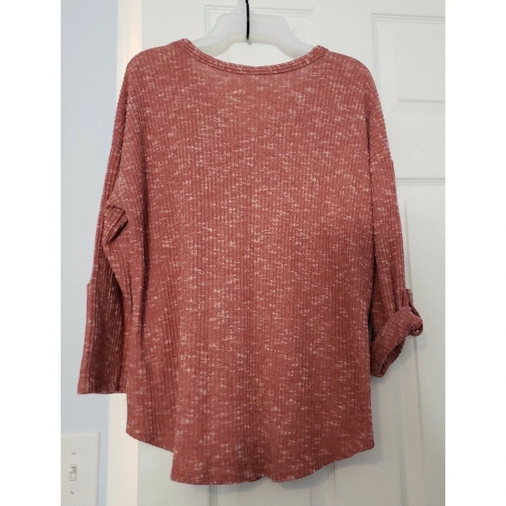 No Boundries Junior Cardigan.‎ Top Size XL 15/17 Rust button down.